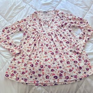 White birch size M floral top